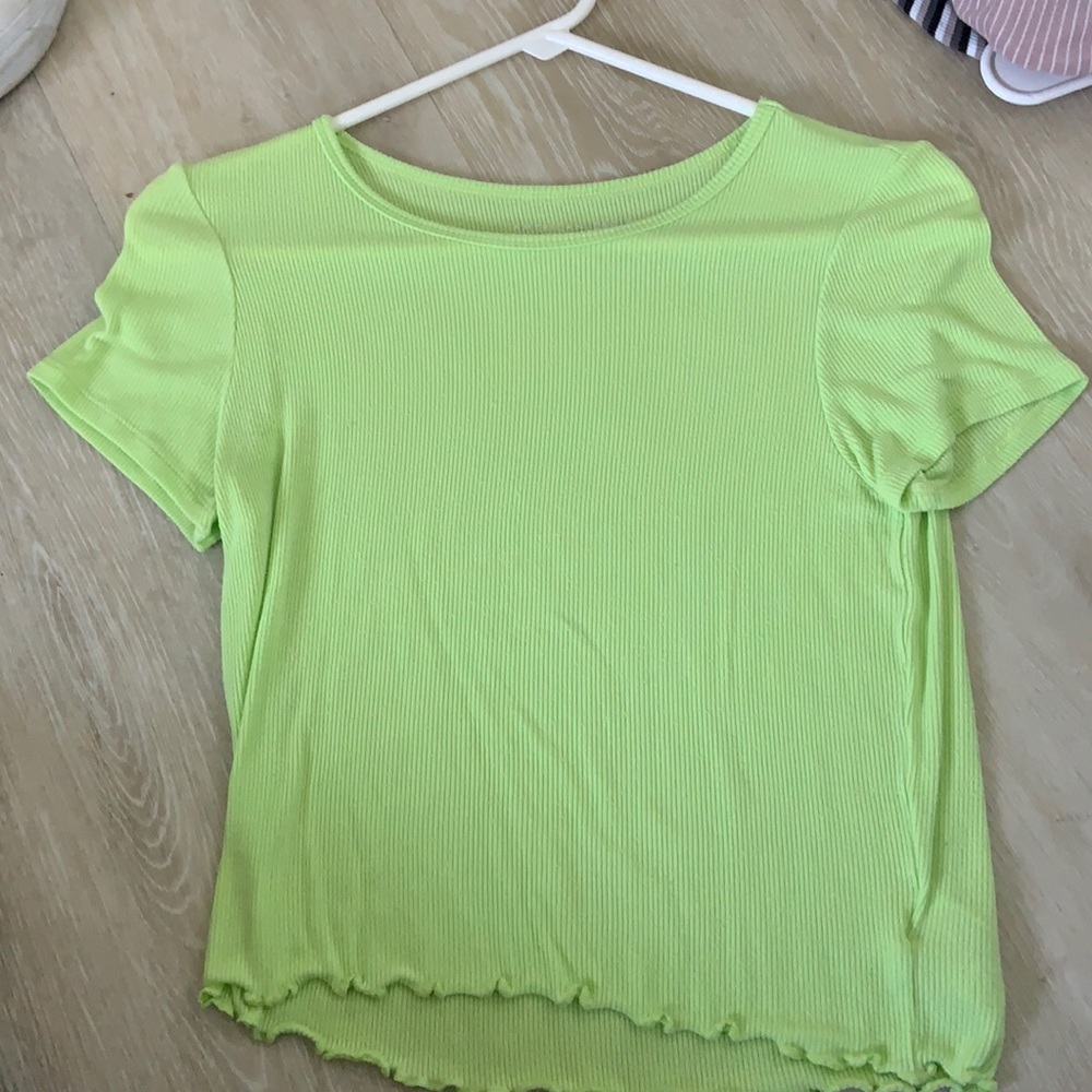 Neon green crop top